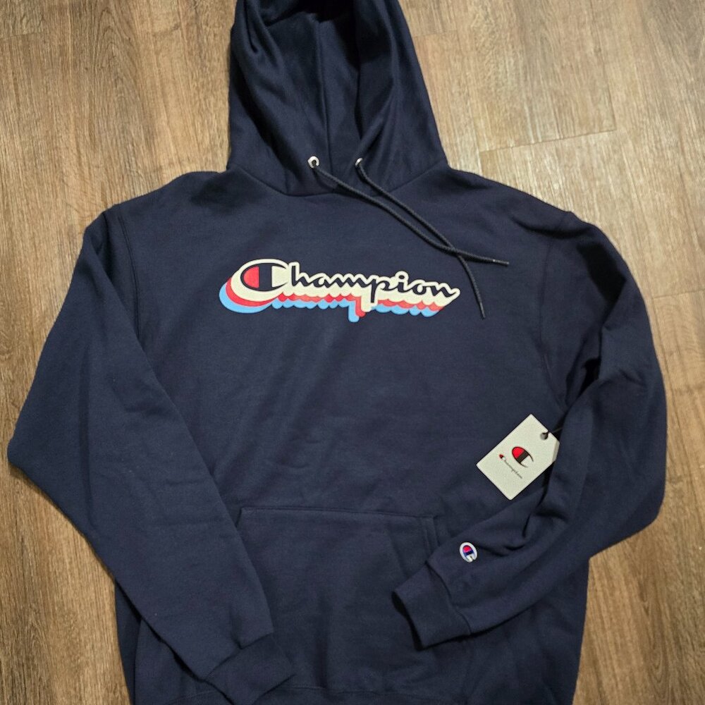 Champion Men's Navy Hoodie *NEW*